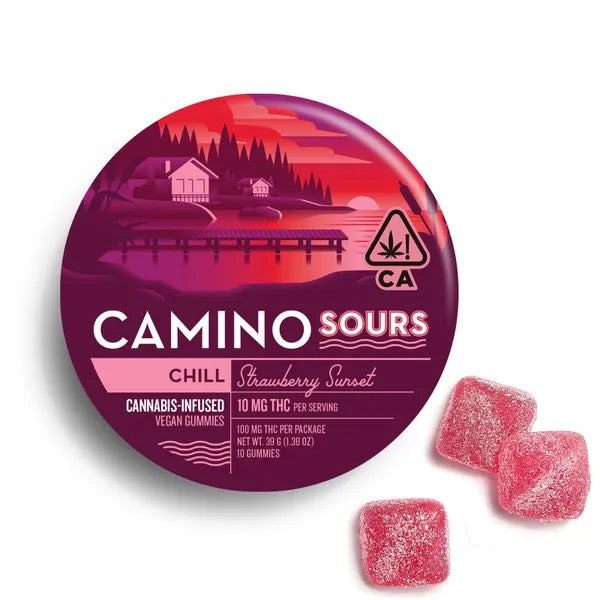 Camino Sours 10mg 'Chill' Strawberry Sunset Gummies